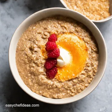 Easy Overnight Oats with Steel Cut Lazy Morning Breakfast Recipe Card