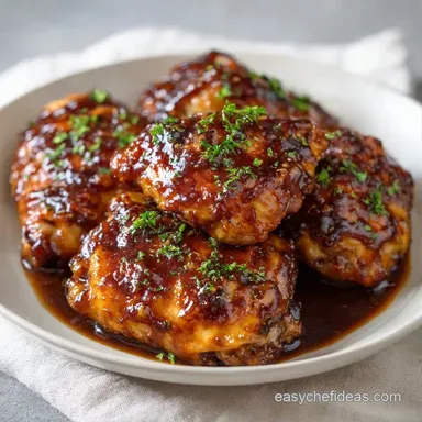 Sticky Chicken Thighs: Instant Pot Recipe Card