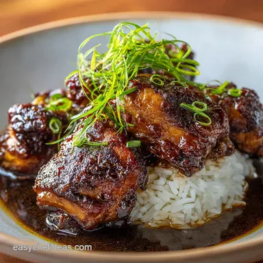 Filipino Chicken Adobo: Sticky Tangy Weeknight Supper Recipe Recipe Card