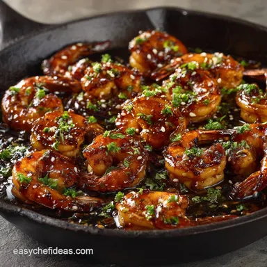 Honey Garlic Shrimp Sticky RestaurantQuality Dinner in 15 Minutes Recipe Card