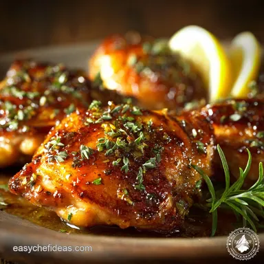 Chicken Thigh Marinade: Ultimate Sticky Lemon Honey Glaze Recipe Card