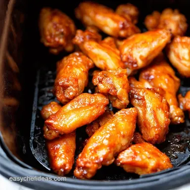 Ninja Air Fryer Honey Garlic Wings Sticky Sweet Recipe Card