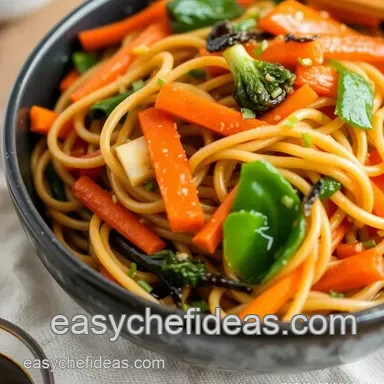 Easy & Flavorful Stir-Fried Soba Noodles with Colorful Veggies Recipe Card