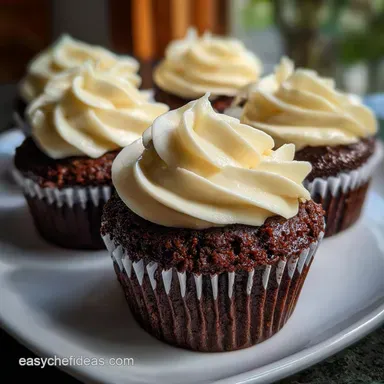 Chocolate Stout Baileys Cupcakes Rich Cocoa Creamy Frosting Recipe Card