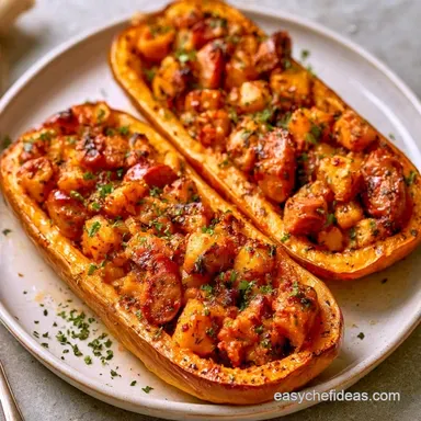 Stuffed Butternut Squash with Sausage