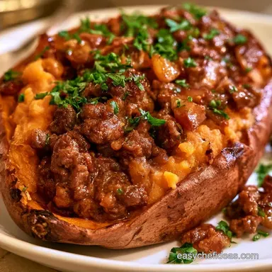 Stuffed Sweet Potato Recipe with Beef