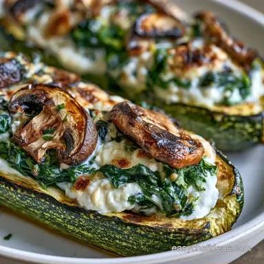 Stuffed Zucchini Boats with Ricotta