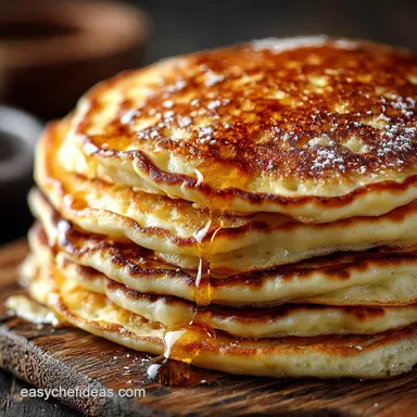 Fluffy Classic Thin Pancakes My Sunday Morning Secret Recipe Card