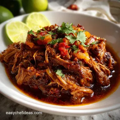 Slow Cooked Sweet Barbacoa Pork: Easy 5-Minute Prep Recipe Card