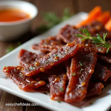 Easy TERIYAKI BEEF JERKY Recipe Sweet Savory Goodness