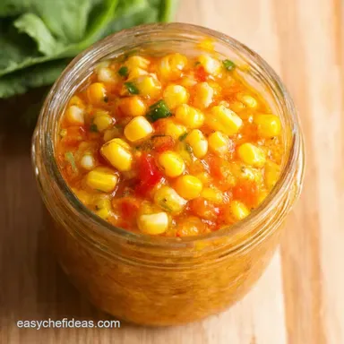 Sweet Spicy Corn Relish Recipe Summer in a Jar