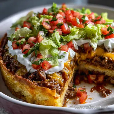 Taco Bake Recipe Ready in 30 Min | Ground Beef & Tortilla Casserole