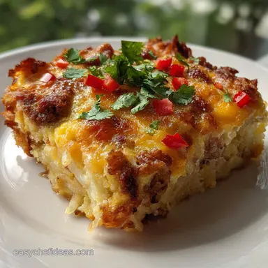 Tex Mex Breakfast Casserole: Smoky Chorizo & Hash Brown Bake