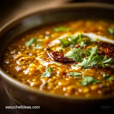 Easy 1POT GREEN LENTIL DAL Authentic Weeknight Green Lentil Curry Recipe Card