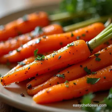 Sticky Honey Garlic Butter Roasted Carrots Recipe Recipe Card
