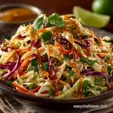 Crunchy Asian Coleslaw The Ultimate Sesame Ginger BBQ Side Recipe Card