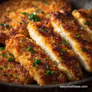 Thin Sliced Chicken Cutlets: Golden Crispy Pan-Fried Recipe Recipe Card