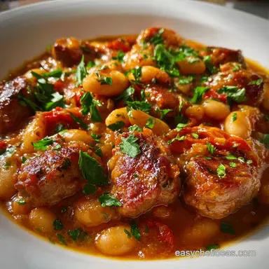 Cheap Recipes: Hearty One-Pot Sausage Bean Stew Recipe Card