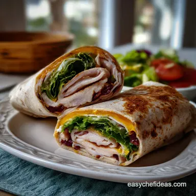 School Lunch Idea for Kids with Turkey and Cheese Wrap in 25 Minutes