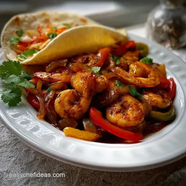 Shrimp Fajitas: Flavor in 25 Minutes Easy Recipe Recipe Card