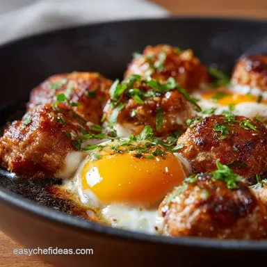 Sausage and Balls: Chefs Gourmet Recipe for Soft-Yolk Eggs Recipe Card