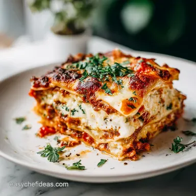 Best Lasagna Recipe with Ricotta: For 12 Servings Recipe Card