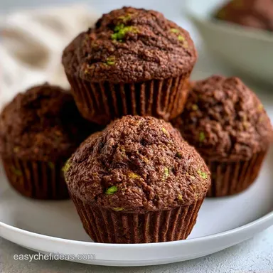 Double Chocolate Veggie Muffins for 12