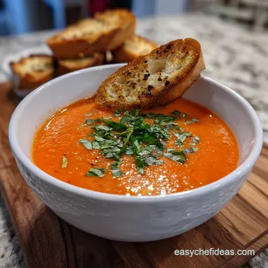 Tomato Bisque: Rich Velvety Comfort Soup Recipe Recipe Card