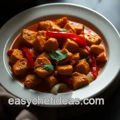 Vibrant Red Curry Recipe: Thai Chicken & Veggie Delight Recipe Card