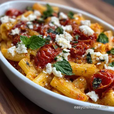 Tomato Feta Pasta: The Viral Baked Feta Recipe Recipe Card