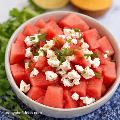 Whipped Feta Watermelon Salsa Easy Summer Dips Appetizers Recipe Card