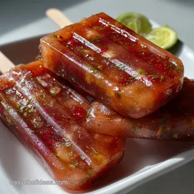 Cherry Lime Ice Pops: Vibrant Easy Homemade Refreshment Recipe Card