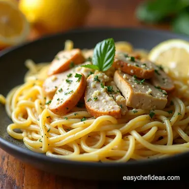 High Protein Lemon Pasta Zesty Chicken Ricotta Recipe Card