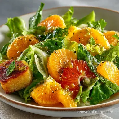 Mandarin Orange Salad Recipe: Zesty Ginger Vinaigrette Recipe Card