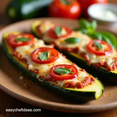 Zucchini Pizza Boats My GuiltFree Pizza Night Recipe Card