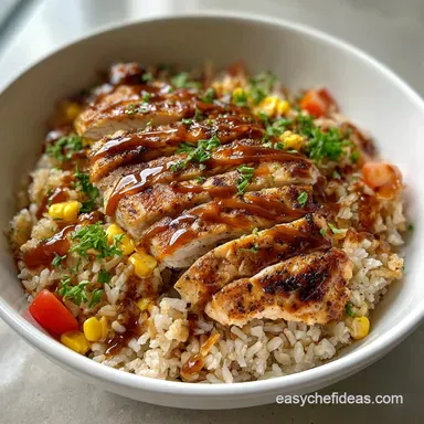 Chicken Brown Rice Bowl copycat Zinque s Le Bowl Recipe Card