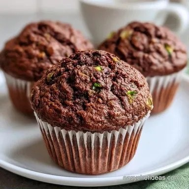 Zucchini Chocolate Muffins for 12 Recipe Card