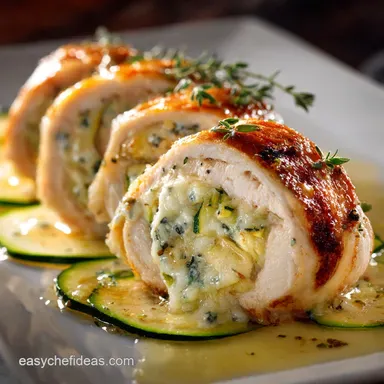 Chicken Rollatini Stuffed with Zucchini and Mozzar Chef Recipe Recipe Card