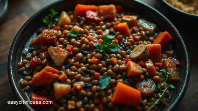 Cozy Spiced Lentil & Vegetable Stew