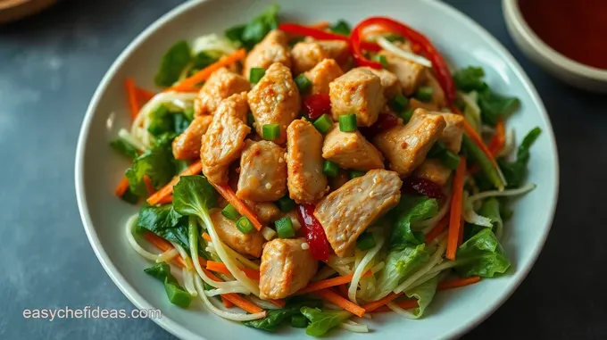 Crispy Chinese Chicken Salad with Sesame Dressing