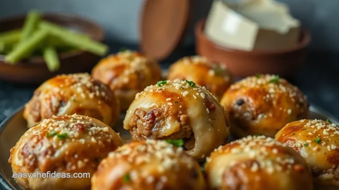 Garlic Parmesan Cheeseburger Bombs