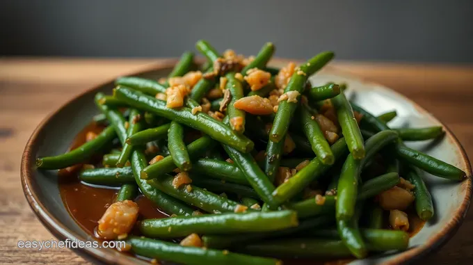 Garlicky Green Beans with Soy-Ginger Sauce