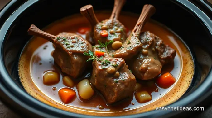 Savory Crockpot Lamb Shanks with Herb Gravy