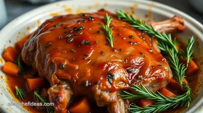 Slow-Cooked Boneless Leg of Lamb: Tender Juicy and Full of Flavor