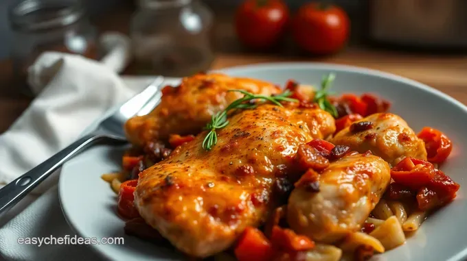 Sun-Dried Tomato Chicken with Basil Cream Sauce