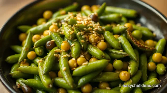 Zesty Garlic Edamame Beans with Sesame