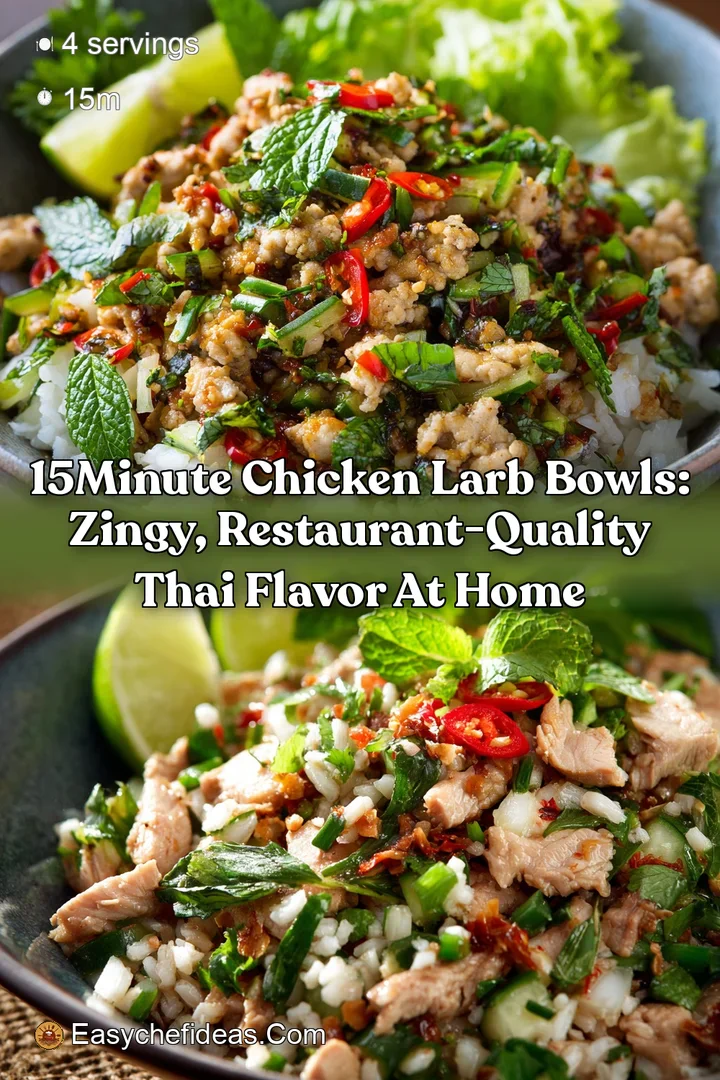 15Minute Chicken Larb Bowls: Zingy Restaurant-Quality Thai Flavor at Home