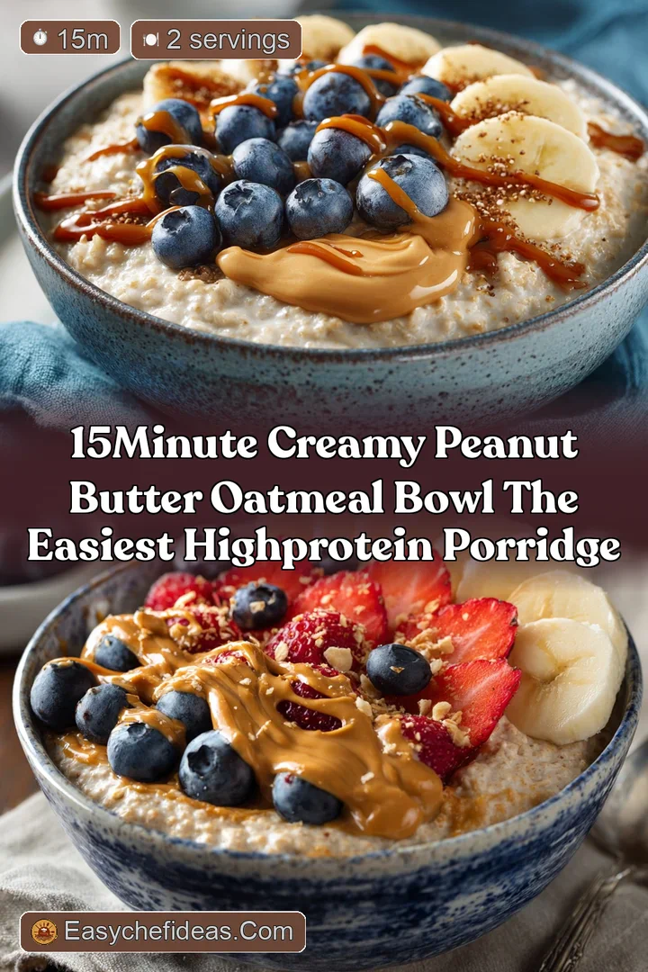 15Minute Creamy Peanut Butter Oatmeal Bowl The Easiest HighProtein Porridge