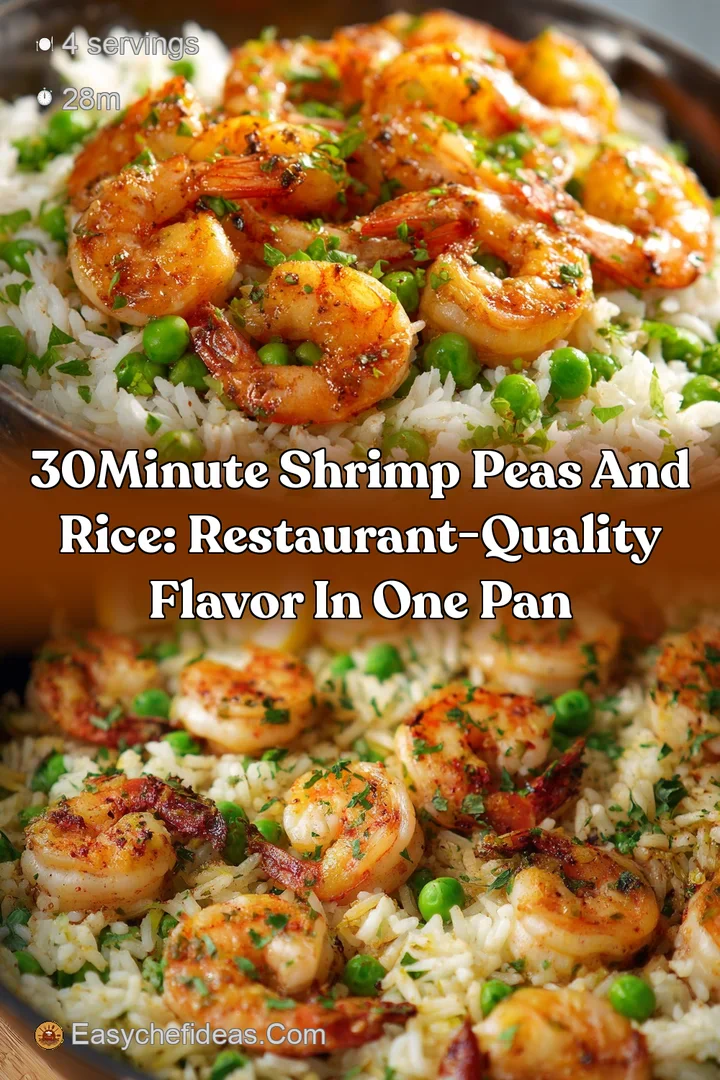 30Minute Shrimp Peas and Rice: Restaurant-Quality Flavor in One Pan