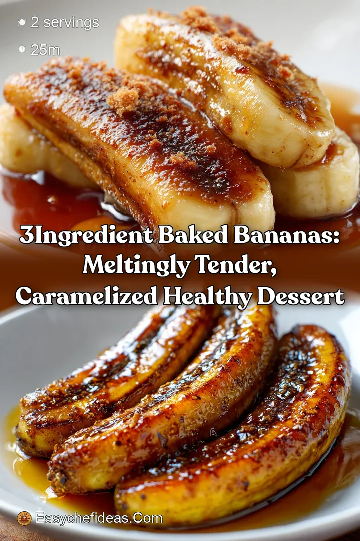 3Ingredient Baked Bananas: Meltingly Tender Caramelized Healthy Dessert